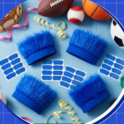 JATEBI 4 Pack Hairy Headband Crazy Hair Wigs with Stickers - Image 7