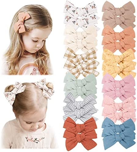Niceye 24 Pack Baby Hair Bows for Girls, Toddler Hair Clips in Paris by Niceye