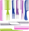 Oneleaf Hair Comb Stylists Professional Styling Comb Set Variety Pack Great for All Hair Types & Styles, Colorful by oneleaf