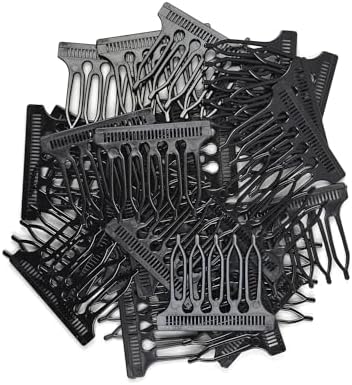 30 Pcs Hair Combs Black Plastic Clips 5-teeth Wig Combs for Lace Wigs Cap Making Wigs Accessories Styling Tools - Image 4