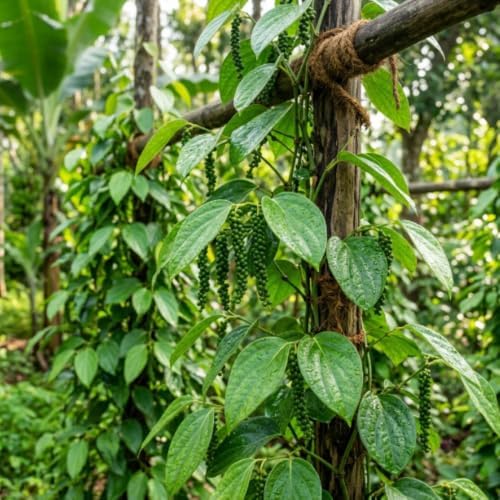 Black Pepper Plant Live, Piper Nigrum Plant, 5 - 7 Inc Tall, Climbing Vines - Image 4
