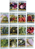 Heirloom Vegetable & Herb Seed Kit – 14 Variety Garden Pack – Non-GMO Seeds for Planting – Includes Beet, Carrot, Tomato, Corn, Cucumber, Lettuce & More by FreedomFarms