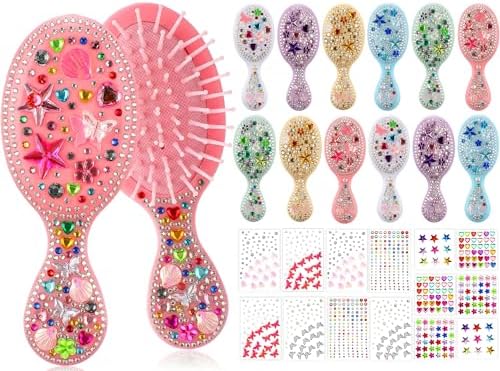 12 Sets Hair Brush Decorating Kit, 5.5" Mini Hair Brush by Ferrochef