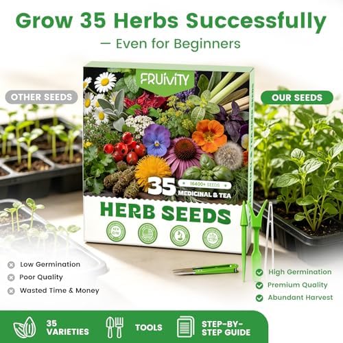 35 Herb Seeds Variety Pack, 16,400+ Non-GMO Heirloom Seeds for Planting - Image 6