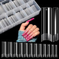 LIONVISON XL Square Nail Tips: 504PCS NO C Curve Clear Nail Tips by WelcometovisitLIONVISON
