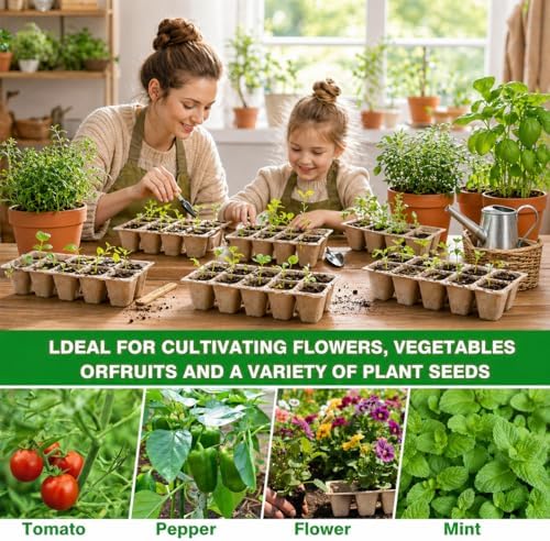 20 Pack Seed Starter Trays 10 Cell Plant Germination Tray, Seedling Starter Kit with Labels and Tools, Garden Propagation Trays for Indoor Outdoor Plants, Vegetables Flowers Herbs - Image 6