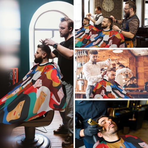Professional Hair Cutting Cape with Neck Duster Brush, Waterproof Salon Barber Cape with Snaps, Barber Accessories (Men and Women) - Image 7