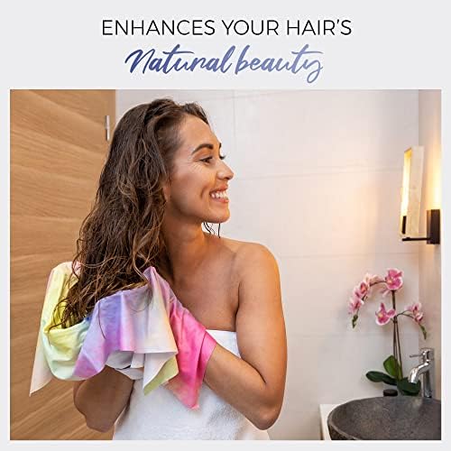 Microfiber Hair Towel Wrap for Women – Large Fast Drying Hair Towel with Patented Clip – Anti-Frizz, Super Absorbent, Silky Smooth Microfiber – Plopping Hair Wrap for Curly, Wavy & Straight Hair - Image 5