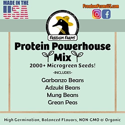 1 Pound Protein Bean Sprout Starter Seeds - 16 Servings per Bag - Organic NON-GMO - Includes Garbanzo, Adzuki, Mung, and Green Pea - Image 4