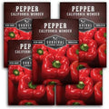 California Wonder Red Bell Pepper Seeds for Planting (5 Pack) by SurvivalGardenSeeds