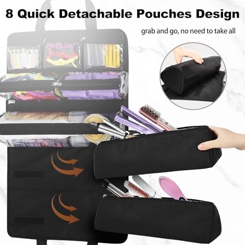 Hairstylist Travel Bag, Roll Up Cosmetology Traveling Case for Supplies - Image 4