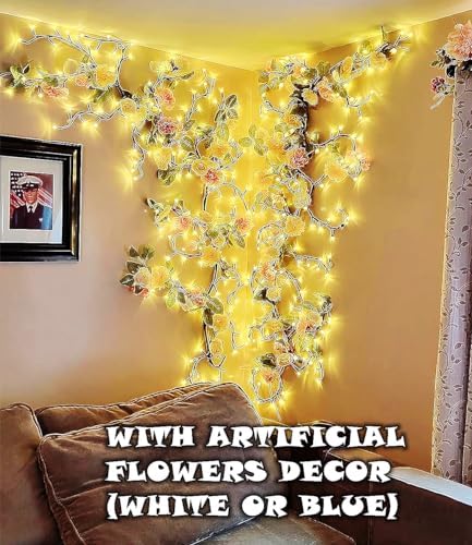 Willow Vine Branch Lights 6FT with Functional Remote, USB Powered DIY Flower Decorations Vines for Room Decor, Artificial Plants Tree Branches for Bedroom Wall Living Room Decor - Image 3