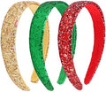 Headbands for Girls, 3 Pack Glitter Christmas Girls Headbands by Uintoon