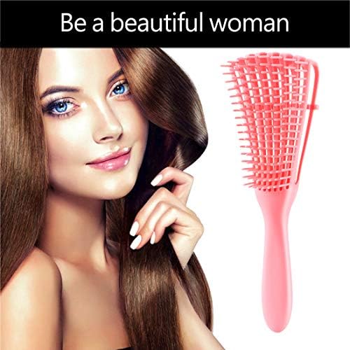 Detangling Brush for Textured 3a to 4c Kinky, Wavy, Curly, Coily Hair - Scalp Massager Comb for Afro, African Hair (2 pcs, Green-Pink) - Image 3