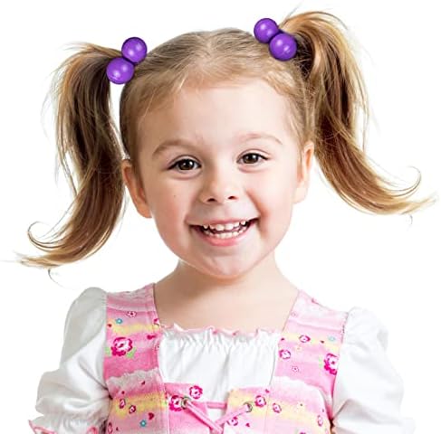 16pc Brightly Colored Ponytail Ball Hair Elastics -24mm Hair Ties for Kids - Image 7