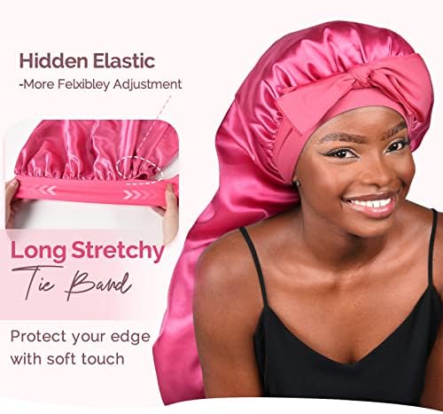 YANIBEST Silk Feeling Bonnet for Sleeping Braid Bonnet for Long Hair - Image 3