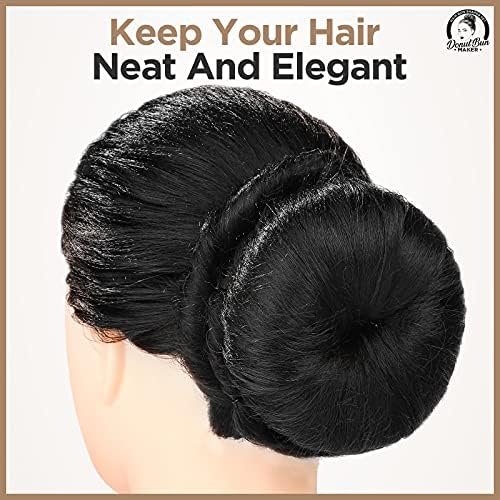 Teenitor Hair Donut, Hair Bun Maker, Black（Extra-large, Large, Medium and Small） - Image 4