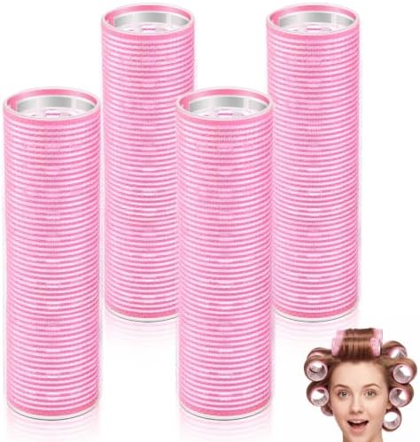 WILLBOND 4 Pcs Aluminum Thermal Hair Rollers for Women, 4.1 X 1.2 Inch by Willbond+Technology+Limited