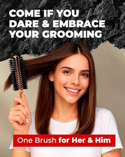 Bossman Men's Boar & Nylon Bristle Hair & Beard Brush - For Wet & Dry Use - Image 7