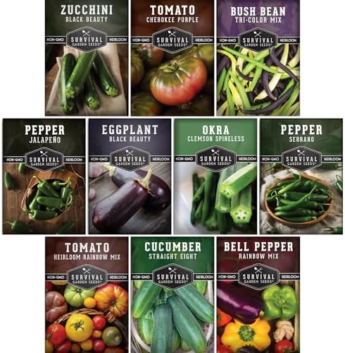 Summer Vegetable Garden Seeds Variety Pack for Planting by SurvivalGardenSeeds