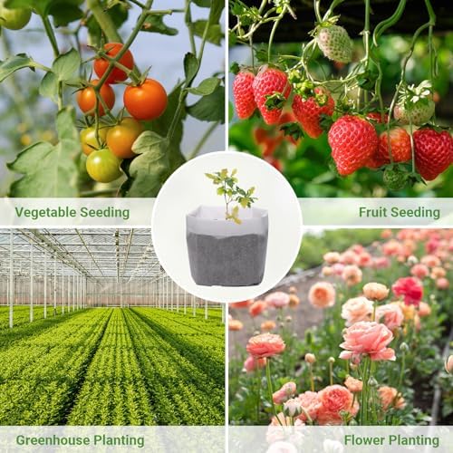 GREANER Biodegradable Plant Pots, 15.7"x14.2" Non-Woven Seedling Nursery Bags, 20-Pack Durable Garden Bags for Vegetable, Flower, Plant Grow - Image 5