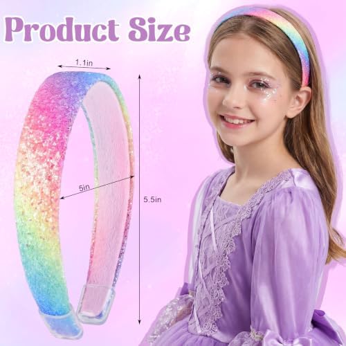 Girls Headbands 4 PCS Headbands for Little Girls 6-12 Princess Dress Up - Image 2