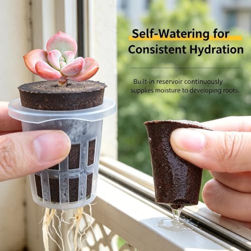 6 Pack Clear Hydroponic Nursery Pots with Humidity Dome for Seed Starting - Image 4
