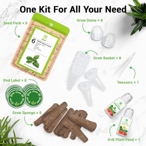 Herb Seed Pods for All Hydroponics Growing Systems, 8 Pods with 600+ Seeds of Cilantro, Thyme, Mint, Genovese Basil, Curly Parsley and Dill - Image 3