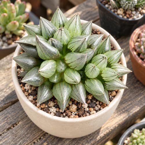 Haworthia Magnifica v. atrofusca Bare Root Succulent Live Plant 3-3.5 Inch - Image 4