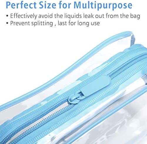 PACKISM TSA Approved Toiletry Bag - Clear Makeup Bag for Travel, Light Blue - Image 3