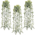 Der Rose 3Pcs Cozy Fake Eucalyptus Hanging Plants for Bathroom Wall Decor by DerRose