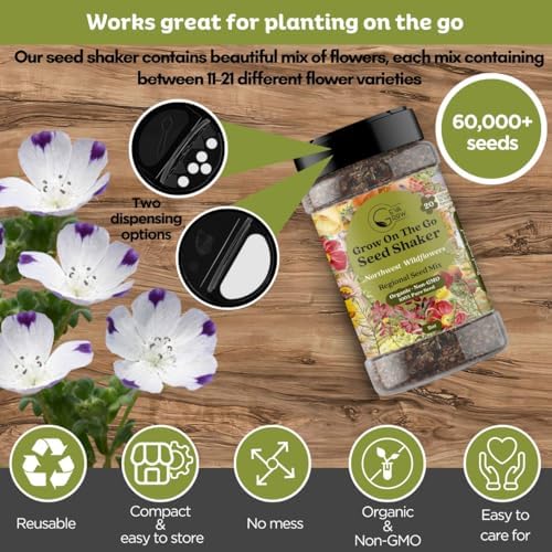 Wildflower Seed Shaker, Northwest USA, Annual & Perennial, 60K+ Seeds, 2 oz - Image 5