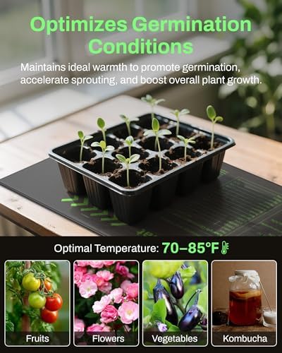 BN-LINK 10" x 20.75" Seedling Heat Mat for Seed Starting Plants Germination - Image 6
