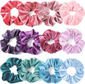 IVARYSS Scrunchies for Girls, 12 Pcs Velvet Scrunchies for Hair, Soft Ponytail Holder, Cute Colors Elastic Hair Bands for Teens and Women by IVARYSS