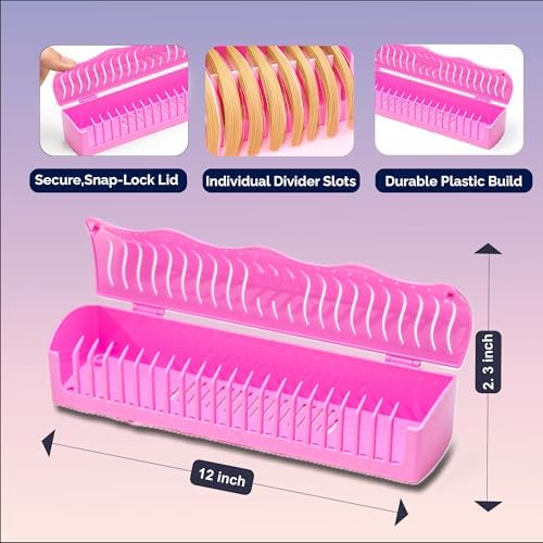 Carter Girls & CO. Hair Extension Holder 4 Mounting Options & Tools | Fully Equipped Hair Extension Hanger with Holds Clip-ins, Tape-Ins, Wefts for Washing, Styling, Storage & Travel (Pink) - Image 2
