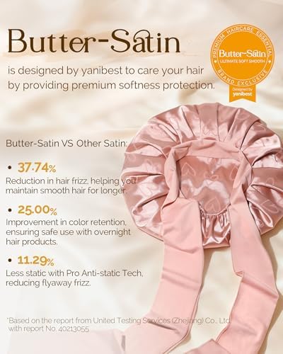 YANIBEST Adjustable Satin Bonnet for Sleeping, Double Layer - Image 2