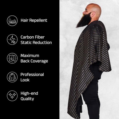 Barber Strong The Barber Cape Haircut Cover for Men, Hair Repelling and Static-Reducing Material, Water Resistant Fabric - Image 5