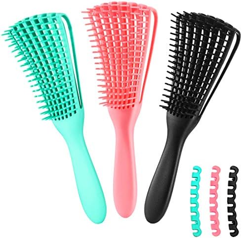 Hair Brush, Detangling Brush for Afro America/African Hair Textured 3a to 4c Kinky Wavy/Curly/Coily/Wet/Dry/Oil/Thick/Long Hair, Knots Detangler Scalp Massage Comb (2 pcs, Blue-Blue) - Image 6