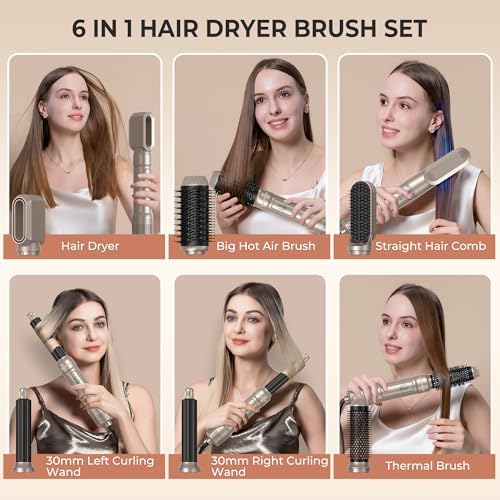 OKWRAP 6 in 1 Blow Dryer Brush and Auto Wrap Hair Styler - Image 4