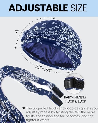 Ababalaya Upgraded Satin Lined Halo Turban Wave Cap - Image 3