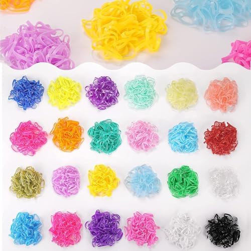 Hair Accessories for Girls,Colorful Elastic Rubber Bands with Hair Clips - Image 5