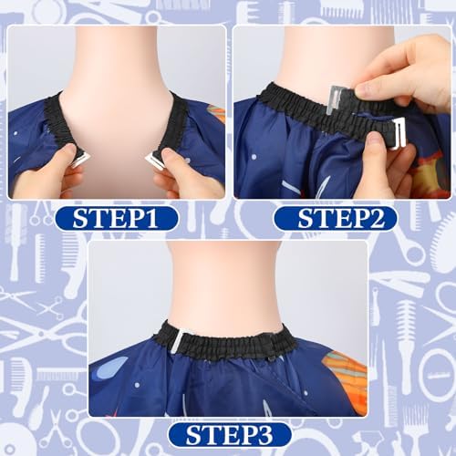 FEBSNOW Kids Hair Cutting Cape, Professional Barber Cape with Duster Brush - Image 5