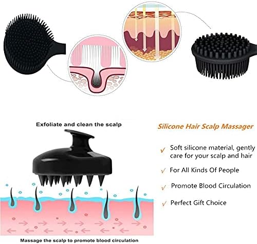 Silicone Body Scrubber & Scalp Massager, Long Handle Shower Brush, Exfoliating Scrubber for Men, Women & Kids - Image 4