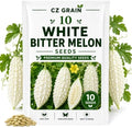 10 White Bitter Melon Seeds for Planting – Edible Climbing Garden Vine by CZGrain