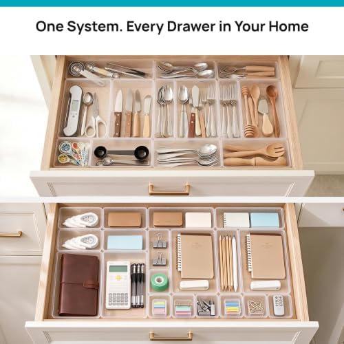 Vtopmart 44 PCS Drawer Organizers Set for Vanity Bathroom Makeup Desk - Image 6