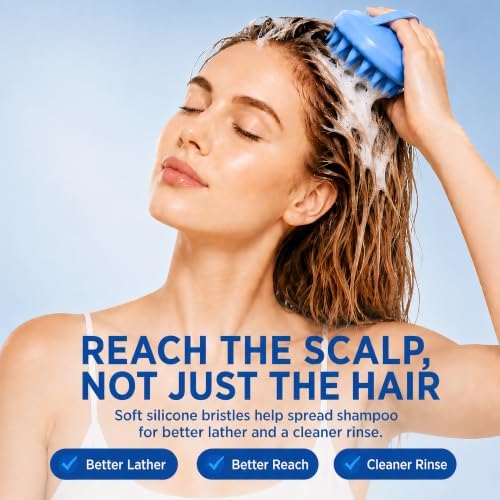 Roycederm Scalp Massager Brush Hair Scrubber – Soft Silicone Shampoo Brush for Scalp Cleansing & Massage – Wet or Dry Use - Image 3