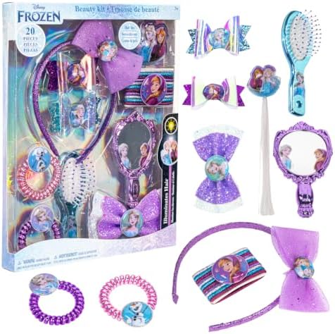 Disney Frozen Hair Accessories Set with Bows, Brush & Mirror, Ages 3+ by TownleyGirl