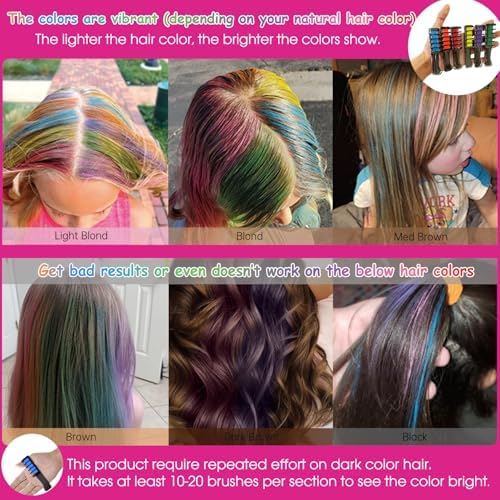 Hair Chalk Comb – Temporary Dye for Kids, Washable & Fun for Parties - Image 4