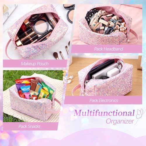 Hillban Ears Bag with Handle Ear Holder for Women Theme Park Fans,Pink - Image 5