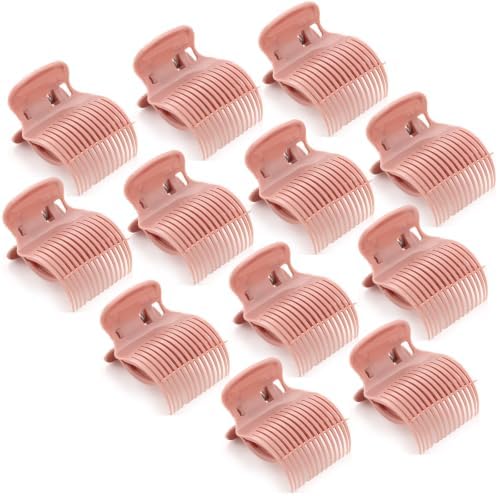 Syhood 12 Pcs Hot Roller Clip for Curler Claw Clip Replace, Nude Pink by Syhood